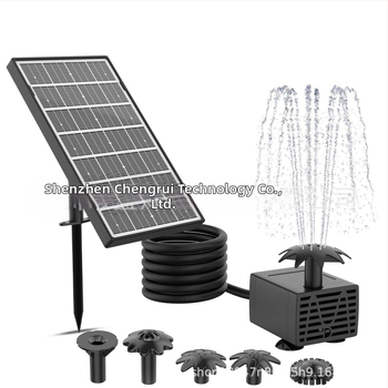 Fântână solară pentru montaj în pământ, pentru grădină, cu baie de păsări – aspersie combinată