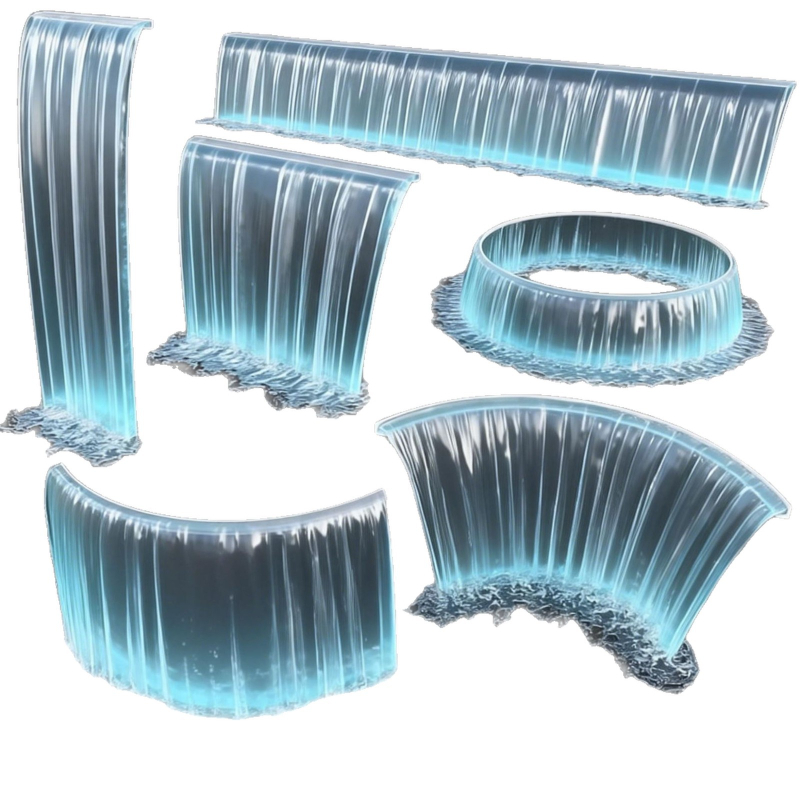 LED cortină de apă pentru pod peisagistic, cu pulverizare pe perete, TY-8682, Yuehong Construction