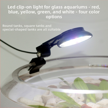 LED klips lampica za akvarij, vodootporno kućište ABS, snaga 6W/8W, za osvjetljenje akvarija i dizajn podvodnih biljaka
