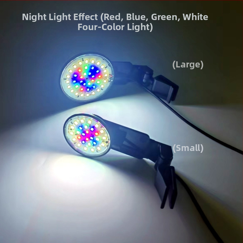 LED klips lampica za akvarij, vodootporno kućište ABS, snaga 6W/8W, za osvjetljenje akvarija i dizajn podvodnih biljaka
