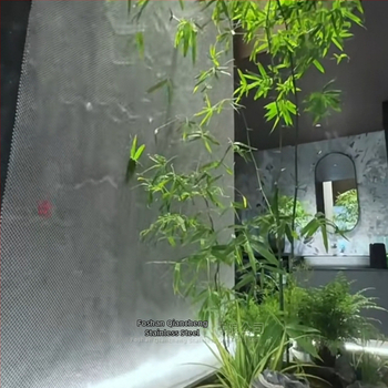 Curtaină de apă din plasă metalică — jet pe perete, Fântână în mișcare, brand Qian Cheng