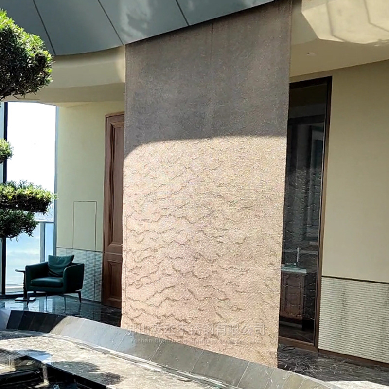 Curtaină de apă din plasă metalică — jet pe perete, Fântână în mișcare, brand Qian Cheng