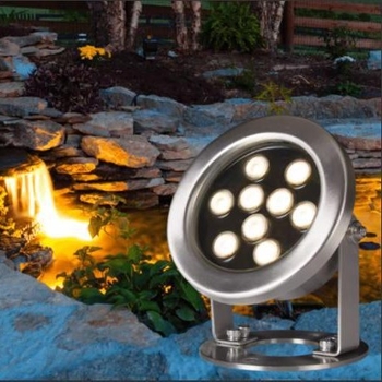 Podvodna LED svjetiljka za vodne pejzaže, 24V, IP68, nehrđajuće kućište, 6 LED, 12W