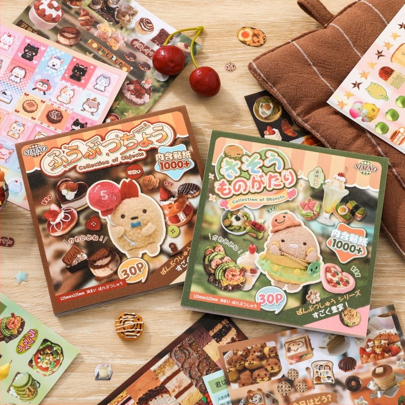 Xinmo Японски стил колекция стикери – карикатурен стил, хартиен материал, печат