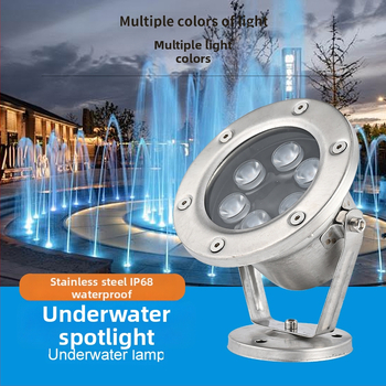Podvodné LED svetlo s DMX512 RGB ovládaním, puzdro z 304 nerezovej ocele, IP68, vstup 12-24V