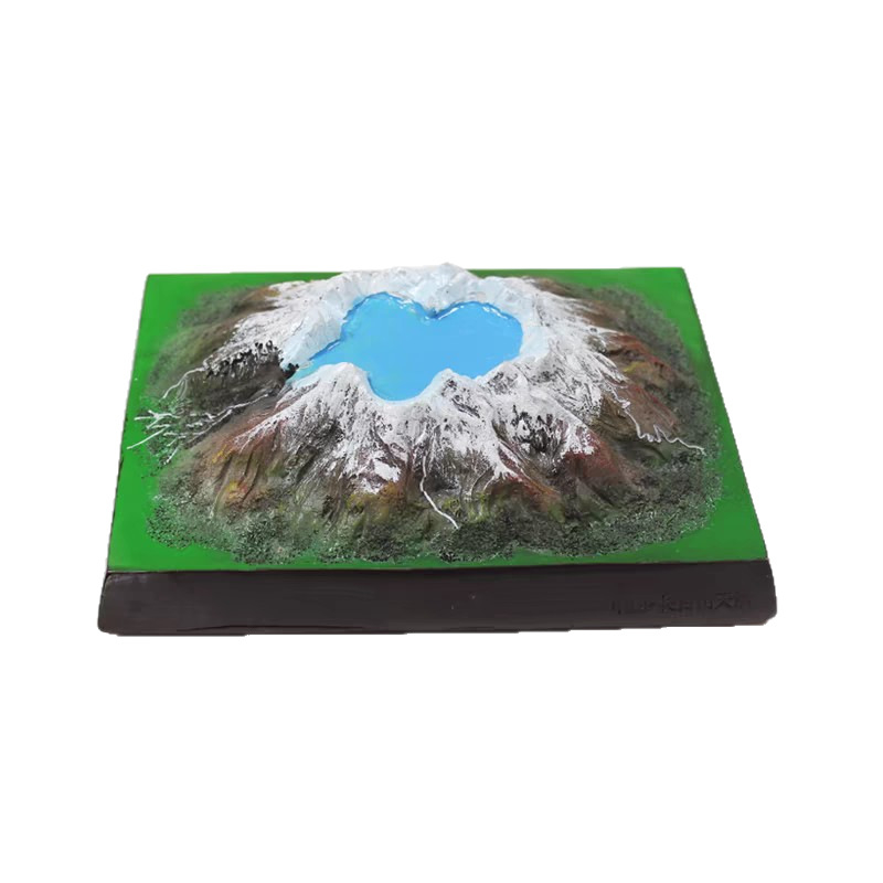 Stolna dekoracija od smole – model reljefa Changbai Mountain Tianchi, kreativni simulirani krajolik, rad od smole, Xin yi ante