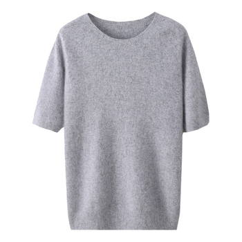 Ανδρικό πλεκτό πουλόβερ από βελούδο μίνκ, στρογγυλός γιακάς, κοντά μανίκια, χαλαρή εφαρμογή, φθινόπωρο