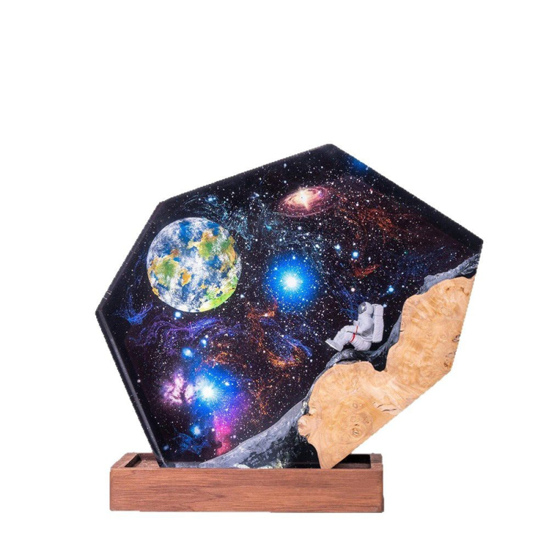 Lampă decor din rășină, temă Orca-Diver, stil Ocean, lampă de noapte și decor, utilizare dublă, cadou de Crăciun