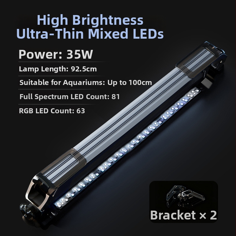 Che Lang potopno LED svjetlo za akvarij, potpuno spektra, 35W, aluminijska legura, vodootporno