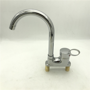 Fürdőszobai mosdócsaptelep, réz test, kerámiás szelep, függőleges felszerelés, modell A-03800, galvanizált felület