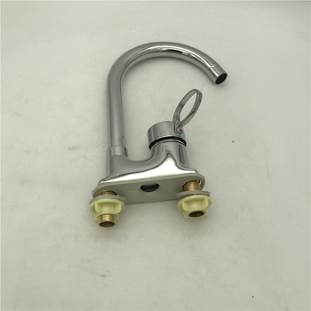 Fürdőszobai mosdócsaptelep, réz test, kerámiás szelep, függőleges felszerelés, modell A-03800, galvanizált felület