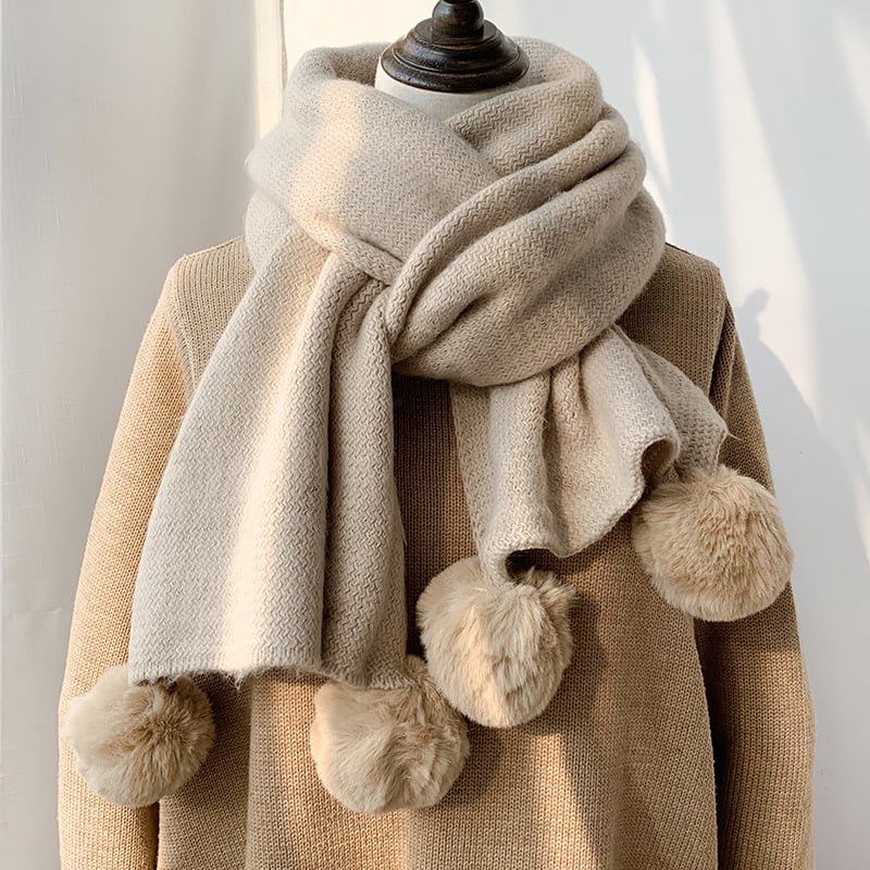 Today корейски стил Dongdaemun гладко плетен шал — топъл през зимата, полиестерна тъкан