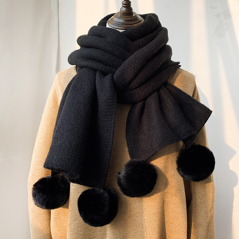 Today корейски стил Dongdaemun гладко плетен шал — топъл през зимата, полиестерна тъкан