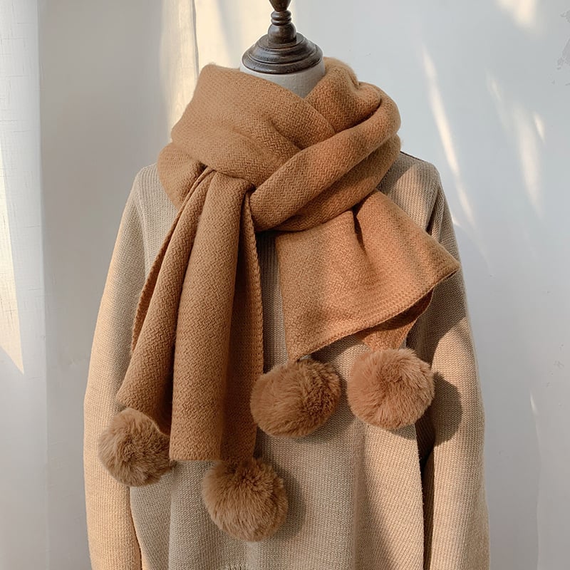 Today корейски стил Dongdaemun гладко плетен шал — топъл през зимата, полиестерна тъкан