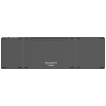 Bluetooth клавиатура с PU кожен калъф, сгъваема на три части, управление с докосване, ABS материал, до 87 клавиши