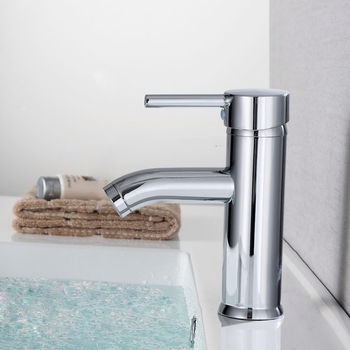 Robinet de chiuvetă din oțel inoxidabil – amestec apă caldă și rece, instalare în picioare, deschidere prin ridicare, disc ceramic, model 1708