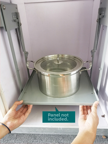 Кухненски шкафов повдигащ механизъм за издърпваща се кошница и рафт за сокоизстисквачка и миксер – Yue Dun, боядисана въглеродна стомана, Нов китайски стил