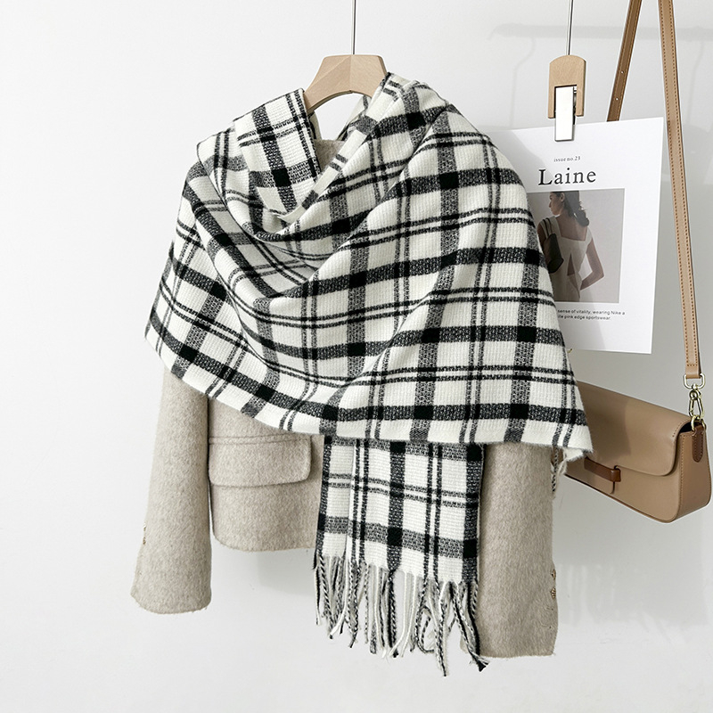Šal od imitacijskog kašmira, warp-knit tkanje, poliester, topao zimski dodatak
