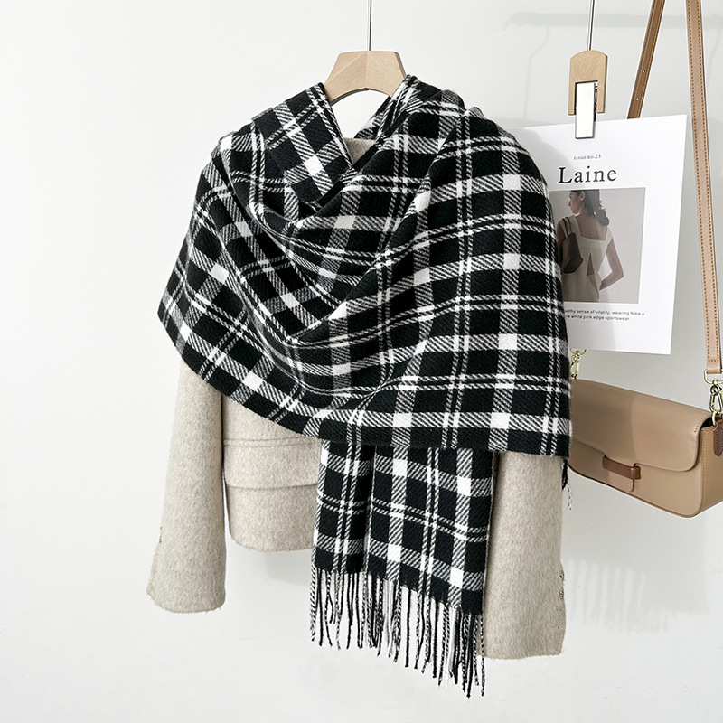 Šal od imitacijskog kašmira, warp-knit tkanje, poliester, topao zimski dodatak