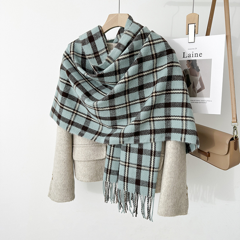 Šal od imitacijskog kašmira, warp-knit tkanje, poliester, topao zimski dodatak