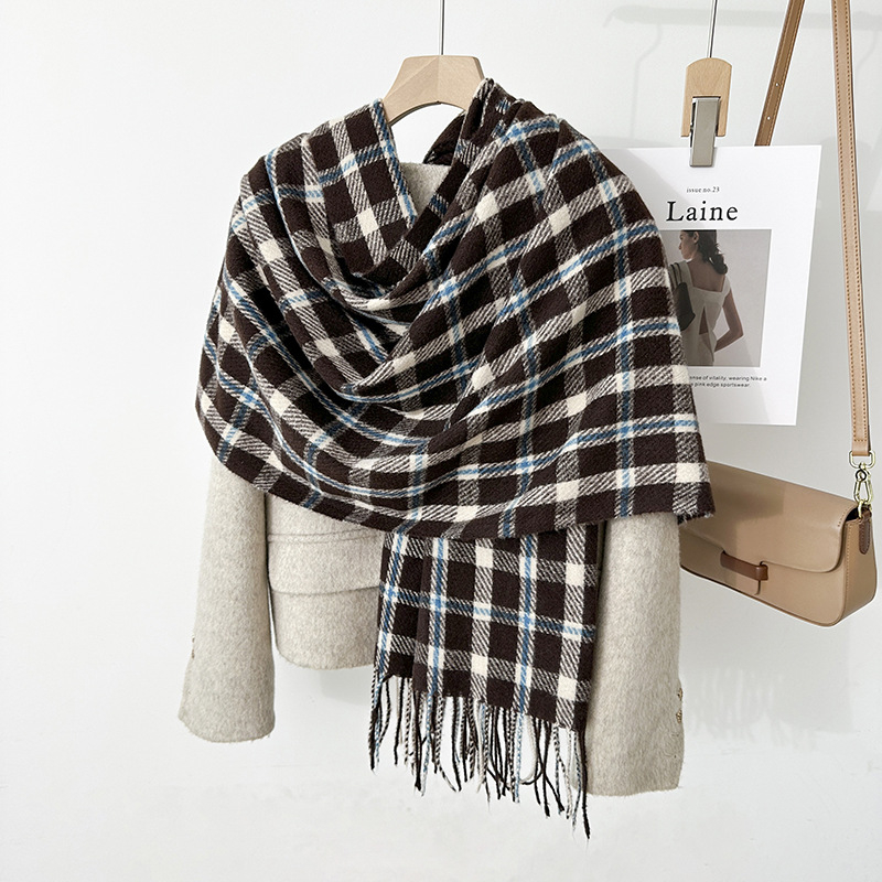 Šal od imitacijskog kašmira, warp-knit tkanje, poliester, topao zimski dodatak