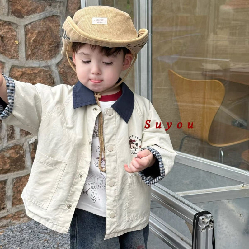 Koreai stílusú reverszibil gyerekruha készlet, korduroj fő anyaggal, nyúl szőr béléssel, levehető kapucnival, 1–3 éveseknek