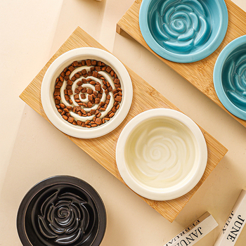 Κεραμικό μπολ φαγητού για γάτες με προστασία από ανατροπή, κατάλληλο για φαγητό και νερό