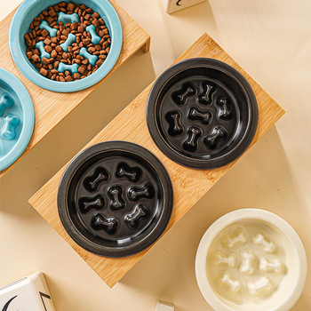 Κεραμικό μπολ φαγητού για γάτες με προστασία από ανατροπή, κατάλληλο για φαγητό και νερό