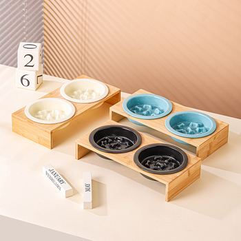 Κεραμικό μπολ φαγητού για γάτες με προστασία από ανατροπή, κατάλληλο για φαγητό και νερό