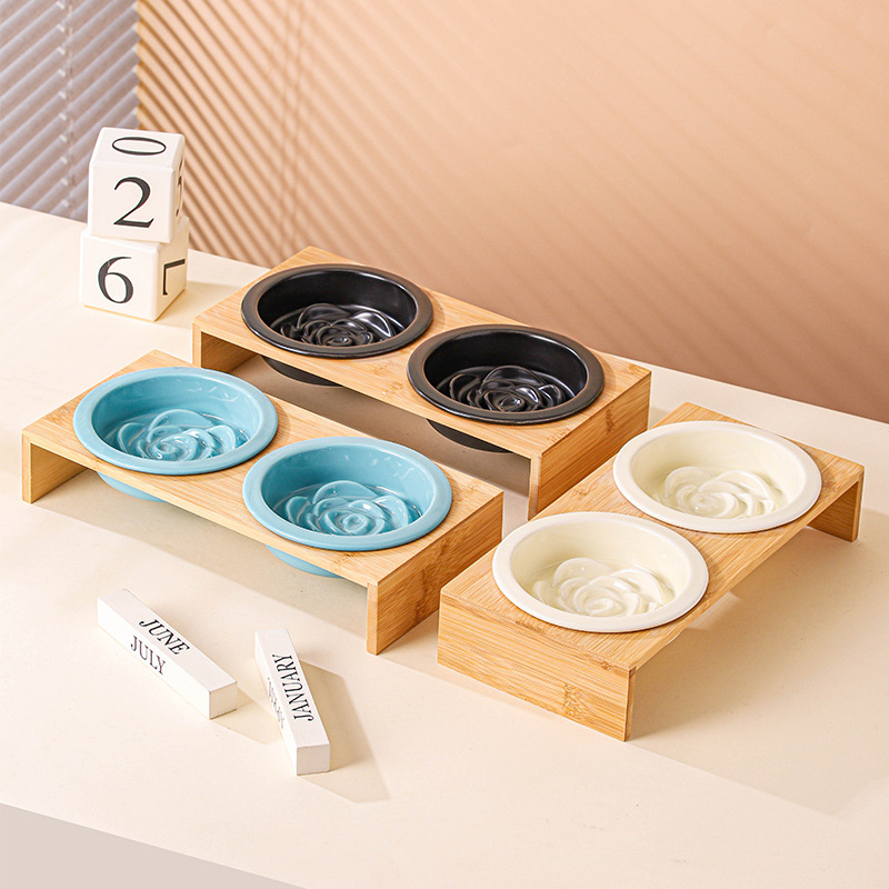 Κεραμικό μπολ φαγητού για γάτες με προστασία από ανατροπή, κατάλληλο για φαγητό και νερό