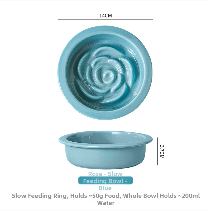 Κεραμικό μπολ φαγητού για γάτες με προστασία από ανατροπή, κατάλληλο για φαγητό και νερό