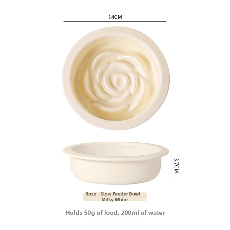 Κεραμικό μπολ φαγητού για γάτες με προστασία από ανατροπή, κατάλληλο για φαγητό και νερό