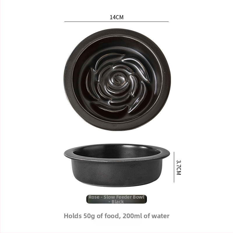 Κεραμικό μπολ φαγητού για γάτες με προστασία από ανατροπή, κατάλληλο για φαγητό και νερό