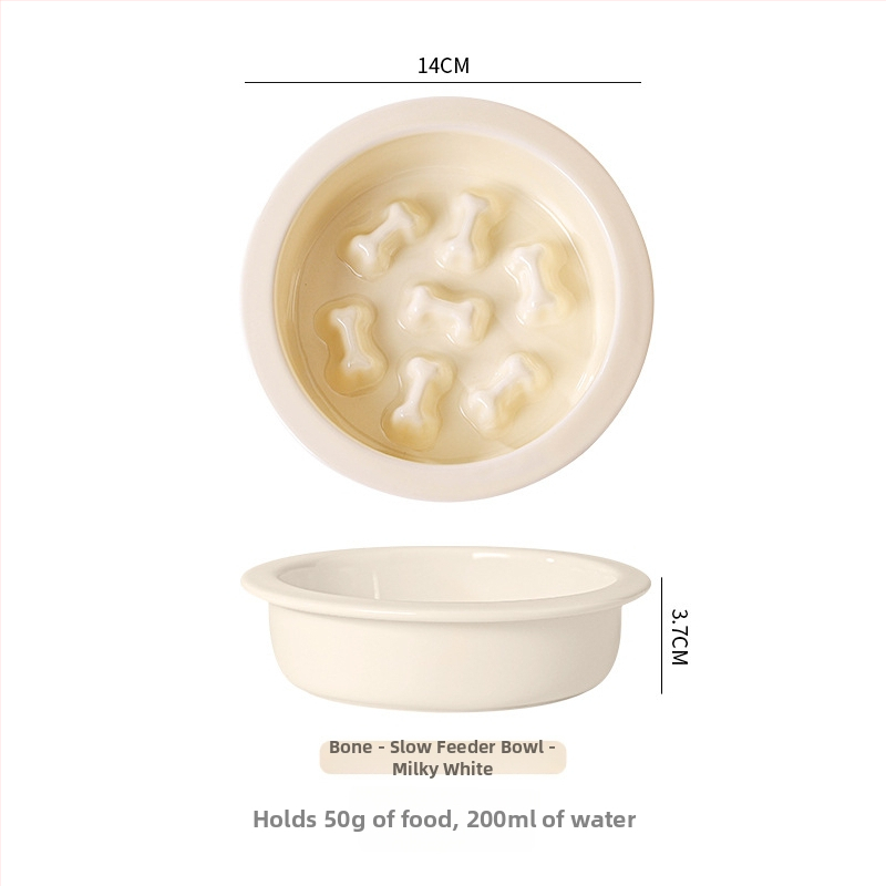 Κεραμικό μπολ φαγητού για γάτες με προστασία από ανατροπή, κατάλληλο για φαγητό και νερό