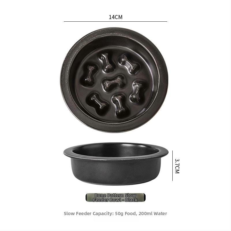 Κεραμικό μπολ φαγητού για γάτες με προστασία από ανατροπή, κατάλληλο για φαγητό και νερό