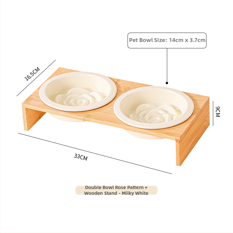 Κεραμικό μπολ φαγητού για γάτες με προστασία από ανατροπή, κατάλληλο για φαγητό και νερό