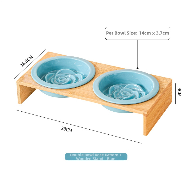 Κεραμικό μπολ φαγητού για γάτες με προστασία από ανατροπή, κατάλληλο για φαγητό και νερό