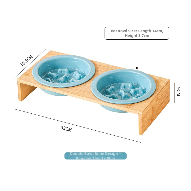 Κεραμικό μπολ φαγητού για γάτες με προστασία από ανατροπή, κατάλληλο για φαγητό και νερό
