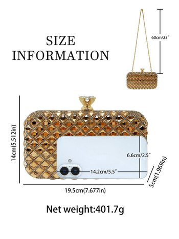 Clutch torba od poliestera, horizontalni kvadratni oblik, zaključavanje, gradski jednostavan stil, unutarnja džep za telefon
