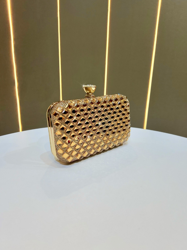 Clutch torba od poliestera, horizontalni kvadratni oblik, zaključavanje, gradski jednostavan stil, unutarnja džep za telefon
