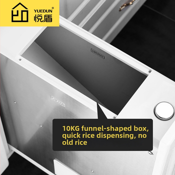 Чекмедже за оризов шкаф с амортизационен водач – 304 неръждаема стомана, Yue Dun, стил Светъл лукс