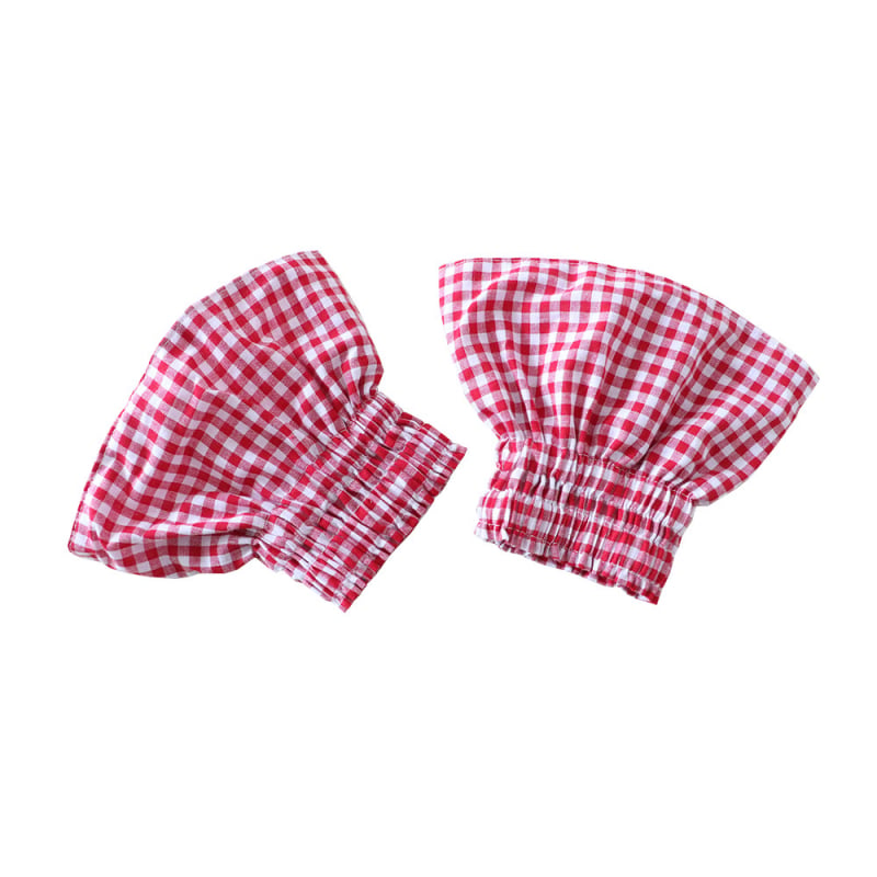 Rukavi od 100% pamuka s kariranim uzorom, korejski stil, geometrijski apstraktni uzorak, zaštita od prljavštine
