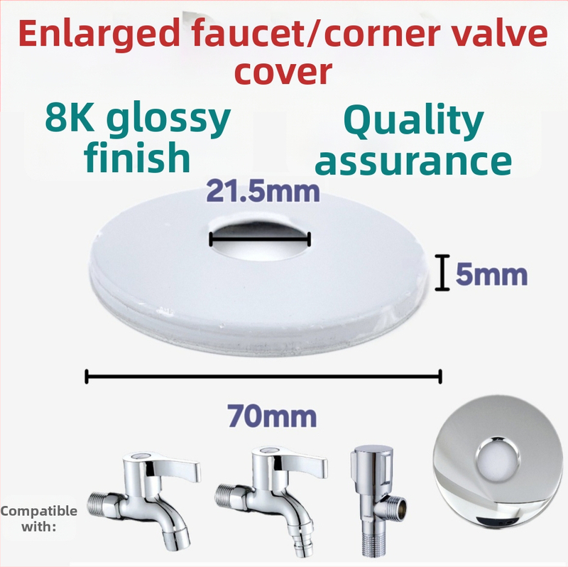 Univerzálny kryt otvorov do kuchyne a kúpeľne z nerezu 201, zrkadlový lesk, moderný minimalistický štýl