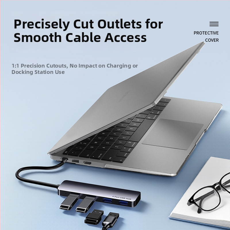 Honor notebookokhoz védőburkolat, DDC CASE, műanyag, modell Honor Crystal Sand Shell