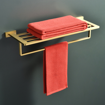 Rozsdamentes acél törölközőtartó készlet falra szerelhető WC-papír tartóval – 6 darabos és nagyobb készlet, Good Luck