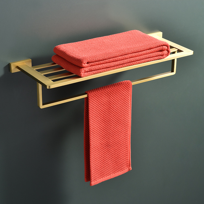 Rozsdamentes acél törölközőtartó készlet falra szerelhető WC-papír tartóval – 6 darabos és nagyobb készlet, Good Luck