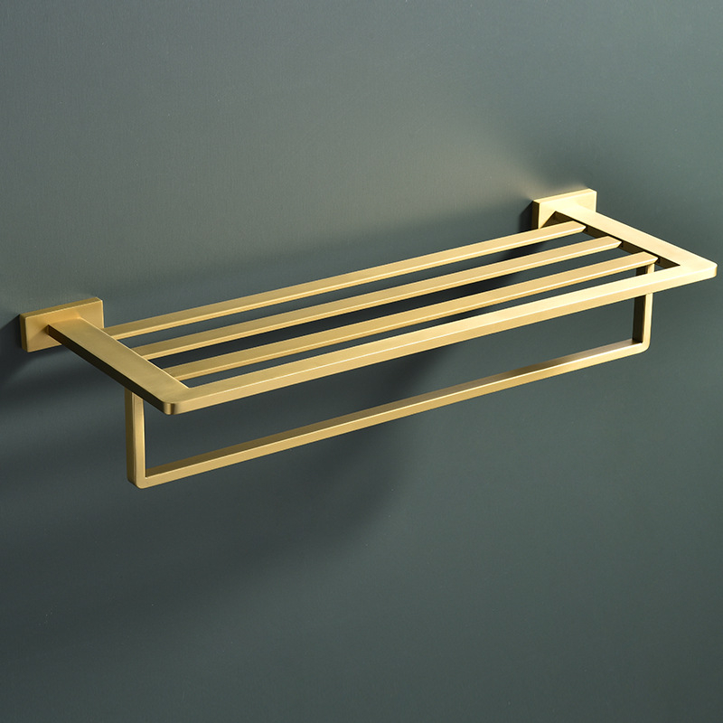 Rozsdamentes acél törölközőtartó készlet falra szerelhető WC-papír tartóval – 6 darabos és nagyobb készlet, Good Luck