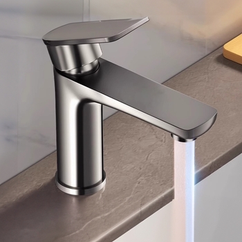 Rozsdamentes acél mosdócsap fürdőszobához, kerámiapatron, egykaros