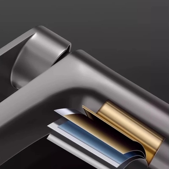 Rozsdamentes acél mosdócsap fürdőszobához, kerámiapatron, egykaros