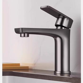 Rozsdamentes acél mosdócsap fürdőszobához, kerámiapatron, egykaros